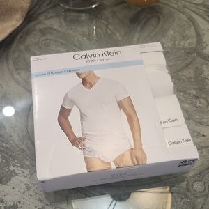 Calvin Klein Men's White Cotton Undershirt Size M New